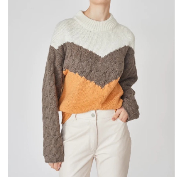 NEW! DELUC chevron sweater